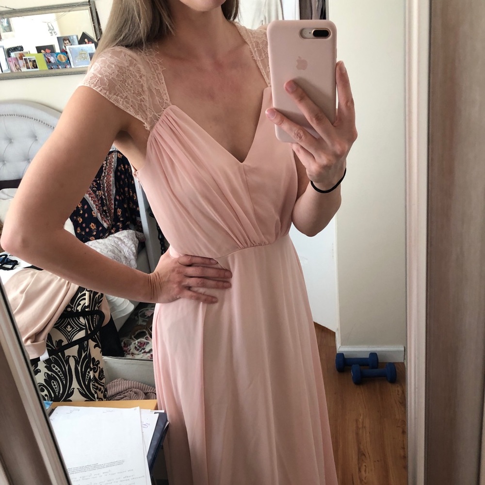 Gorgeous light pink ASOS floor length dress